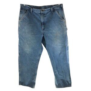 Carhartt Signature Denim Dungaree Original Carpenter Jeans 40x32 Actual 38x31